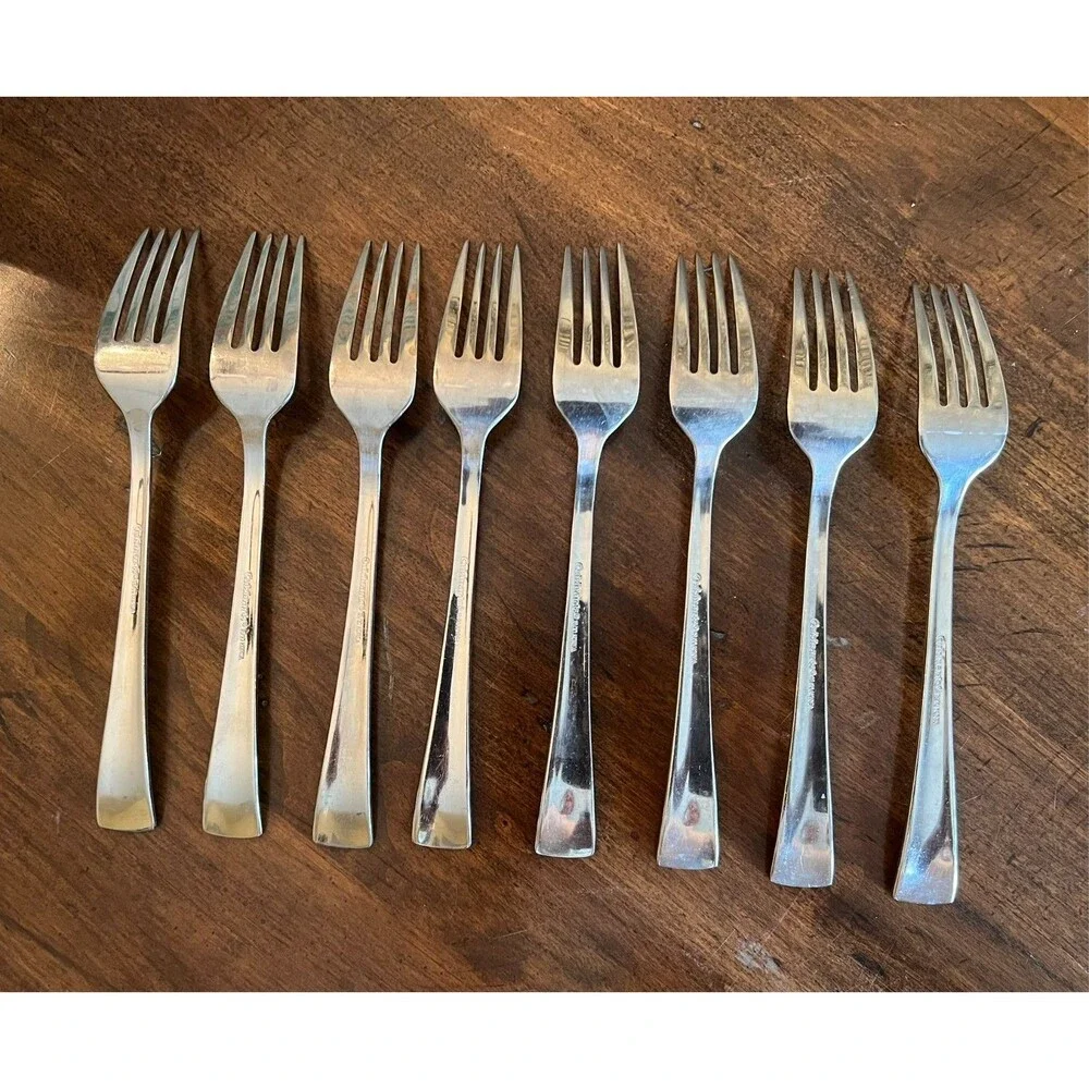 Cuisinart Flatware Cutlery Shiny Geo Patten 18 / 10 Stainless Dinnerware
